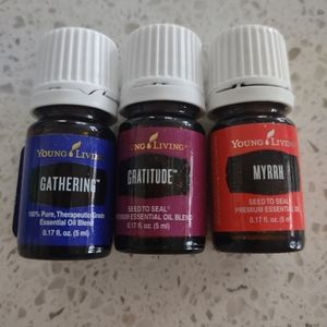 NWT 3 5ml Young Living oils: Gathering, Gratitude, Myrhh**